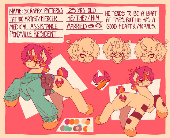 Scrappy’s Ponysona Ref Sheet